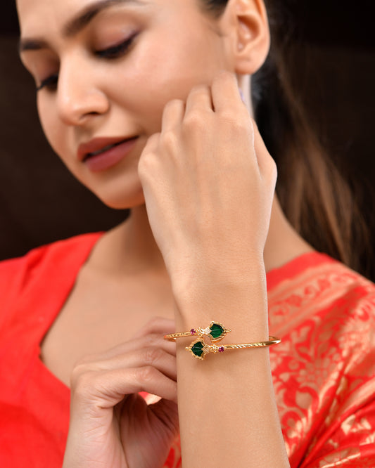 Adjustable Palakka Bracelet - One Gram Plated