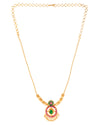 Traditional Gold-Plated Necklace with Ruby and Emerald Stones – Elegant Festive Design