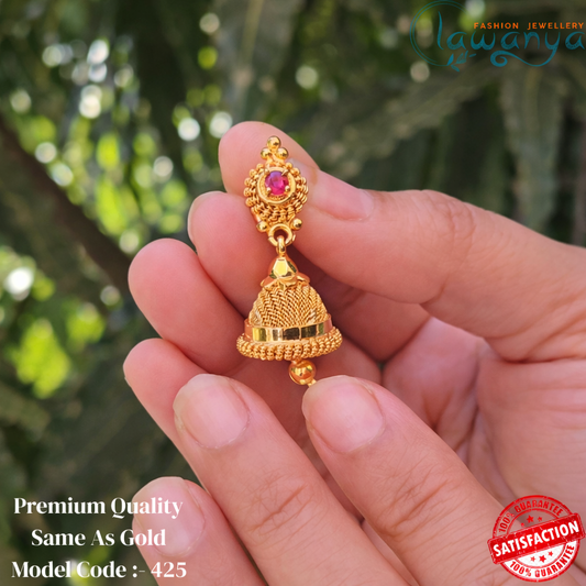 Classic Indian Style Gold Plated Jhumka's – Premium Anti-Tarnish 425