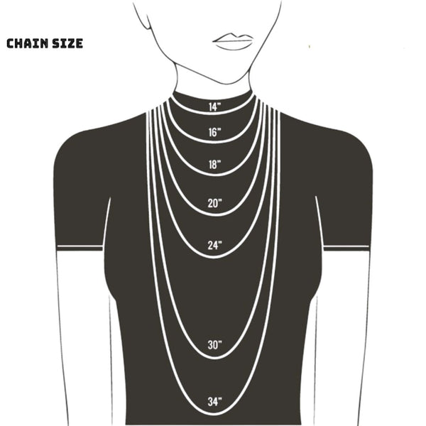 18 Inches Short Chain With White AD Stone Ball