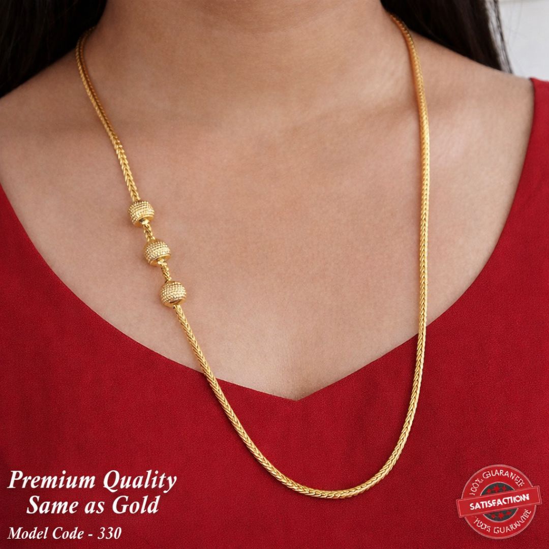 24 Inches Gold Ball Mope Chain - One Gram Plating 330