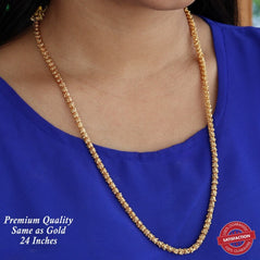 Rose chain 24 Inches - One gram micro gold plated