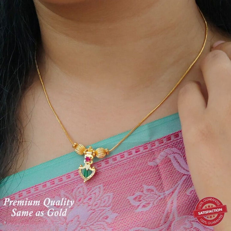 Simple Palakka Short chain necklace