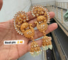 Royal Peacock Kundan Ear Cuff Jhumka Earrings – Antique