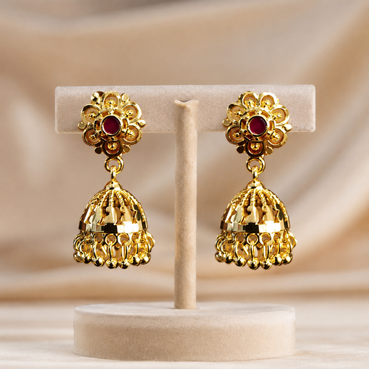 Heritage Collection Anti-Tarnish Jhumka Earrings sku 1538