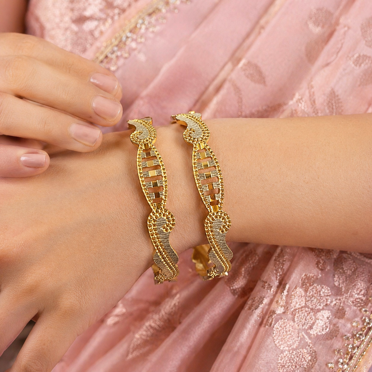 Luxury Indian Wedding Kada Bangles sku 1012