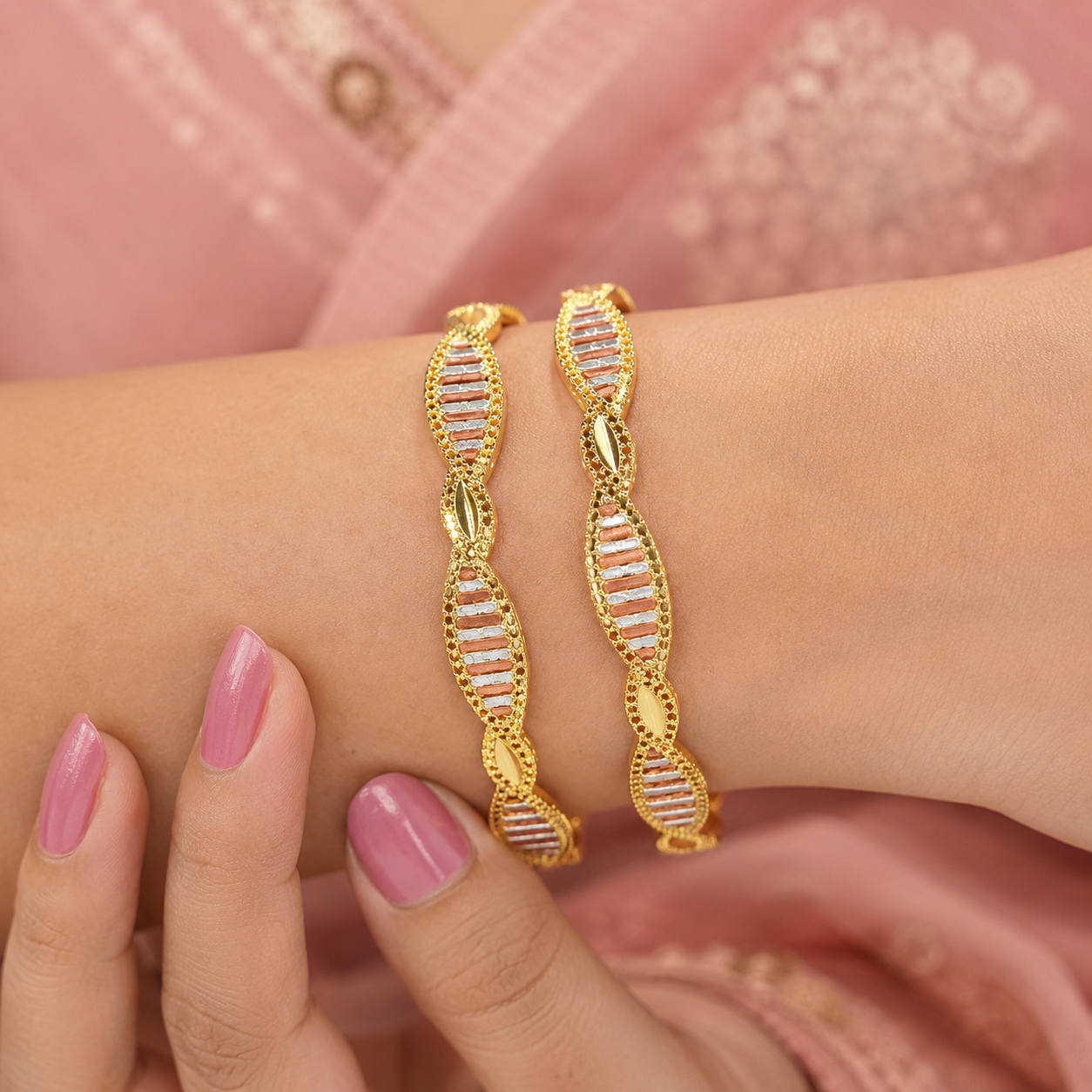 Luxury Indian Wedding Kada Bangles sku 1002