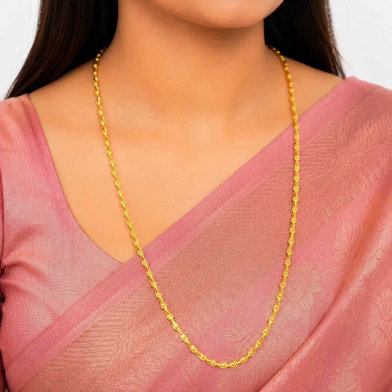 30 inches “Classic Wheat Style Gold Plated Chain”  sku 606