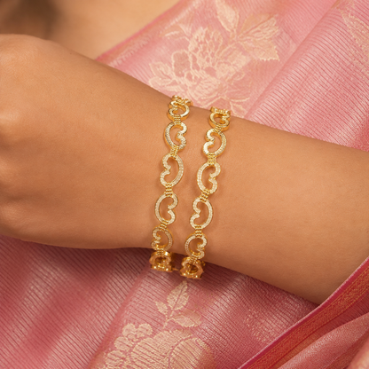 Luxury Festive Wear Gold Kada sku 1008