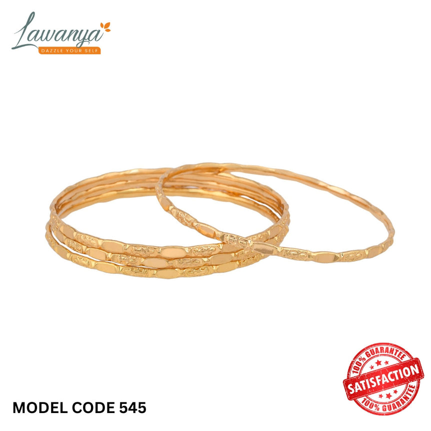 Gold Model Plain Bangles