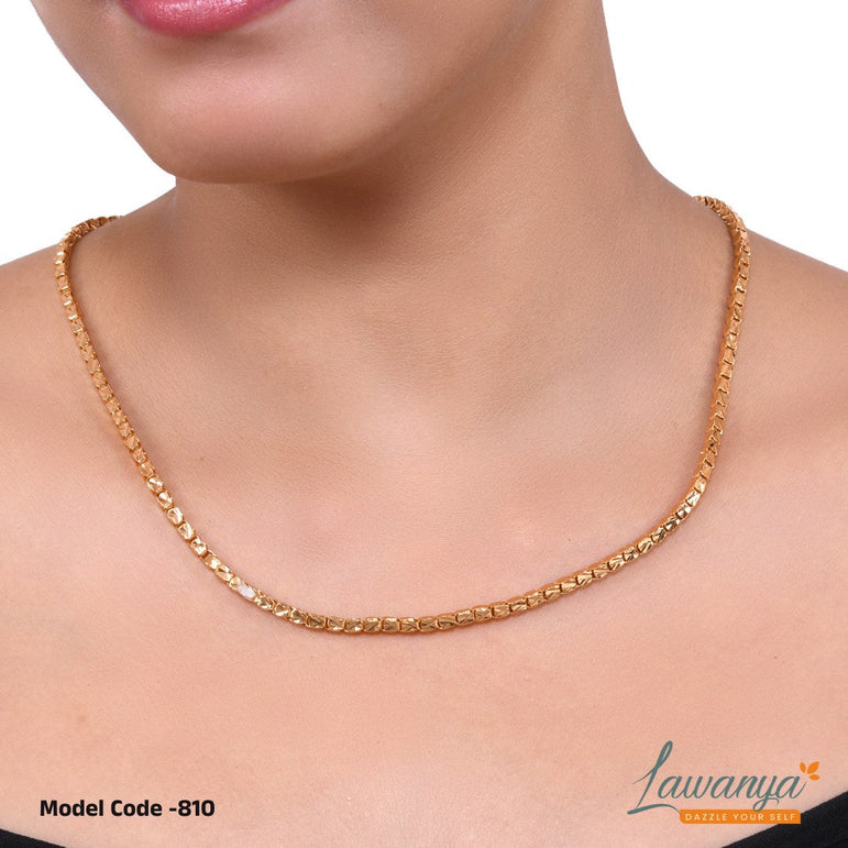 24 Inches Gold Plated Chain Premium Quality