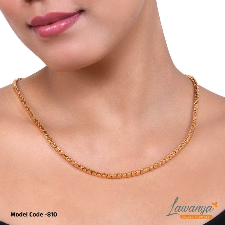 24 Inches Gold Plated Chain Premium Quality