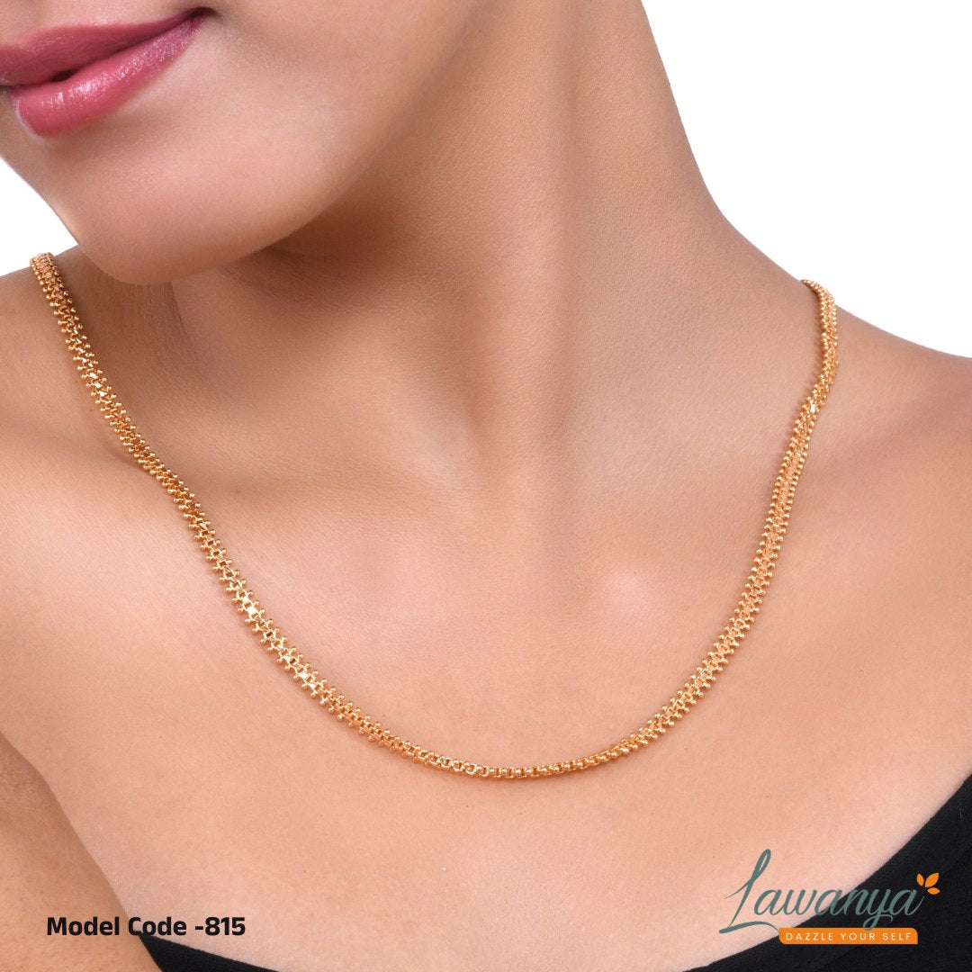 24 Inches One Gram Plated - Real Gold Model Chain