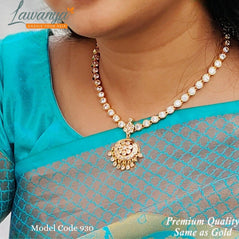 White Stone Necklace Diamond Model - Premium Quality