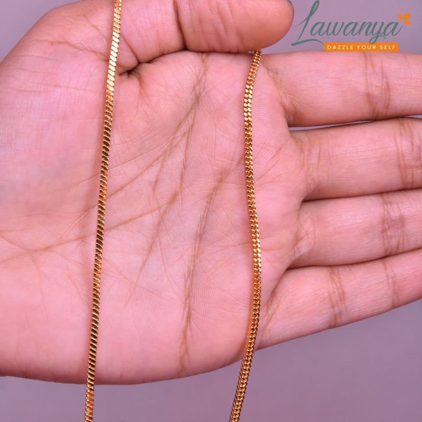 24 Inches One Gram Gold Plated Chain