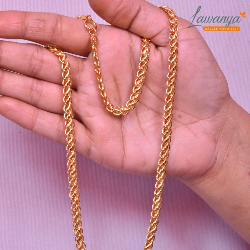 24 Inches One Gram Plated - Real Gold Model Chain