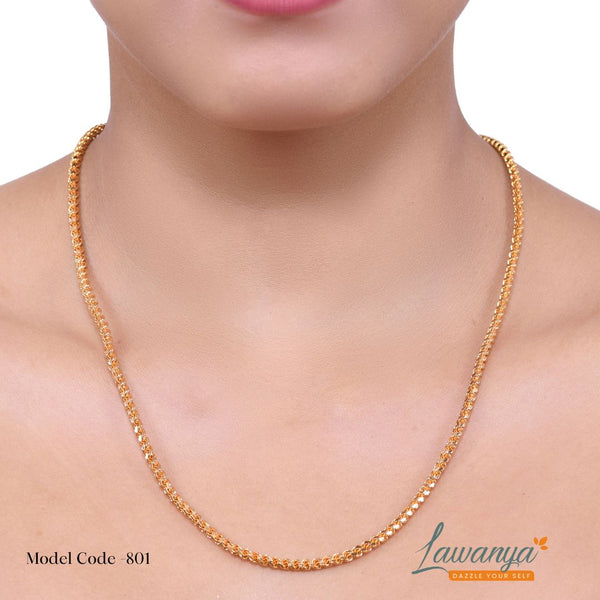 24 Inches One Gram Gold Plated Muruku Thali Saradu Chain 801